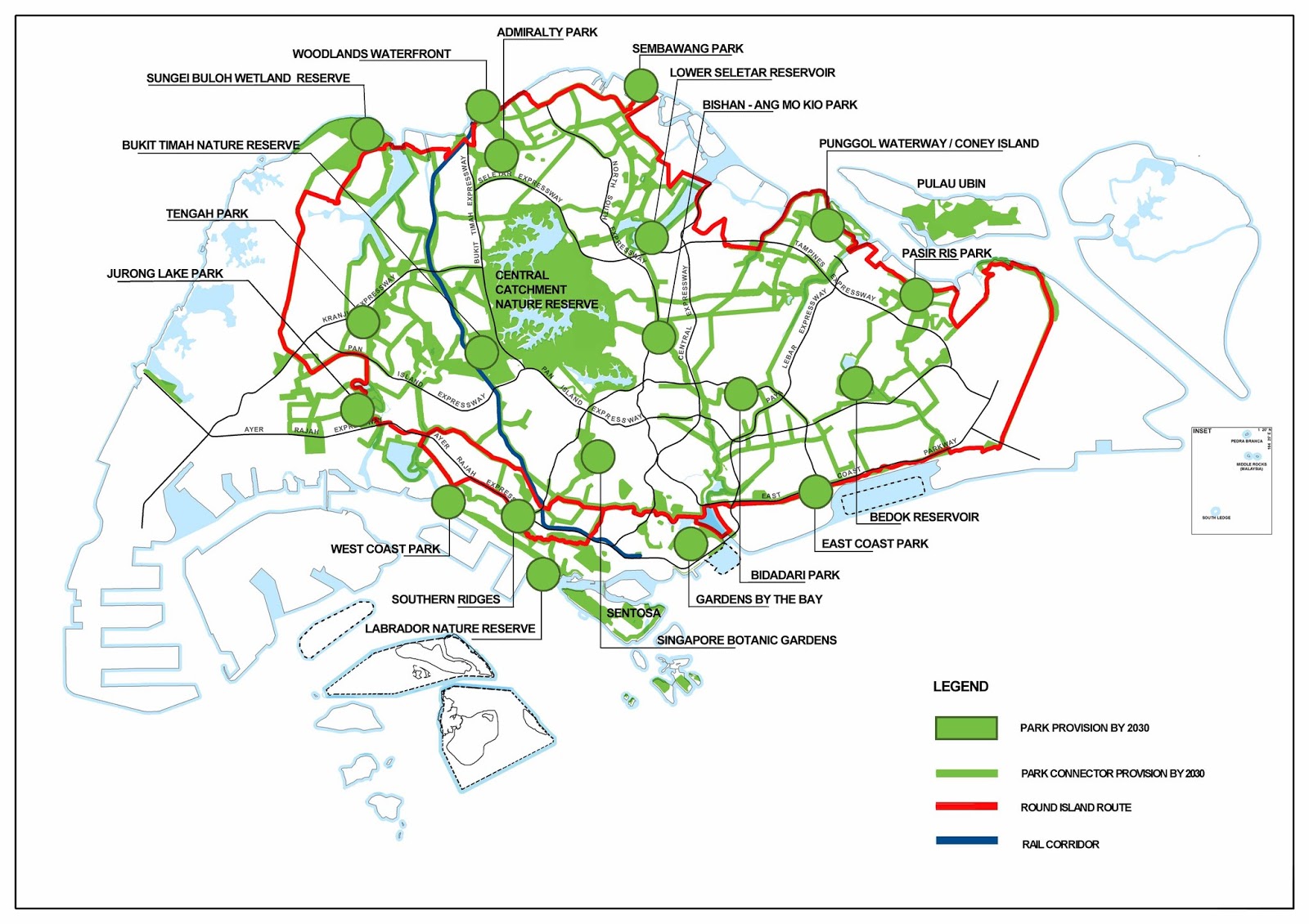 360km of park connectors